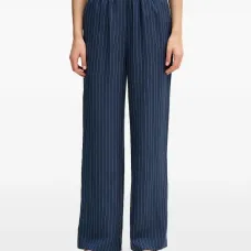 Брюки в полоску на пуговицах