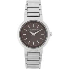 Часы круглой формы 35 мм с серебристым покрытием