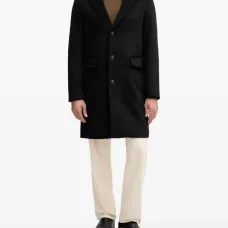 Однобортное пальто с лацканами