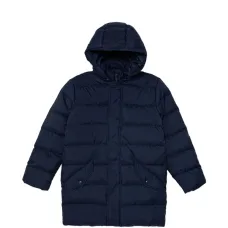 Стеганое пальто с капюшоном