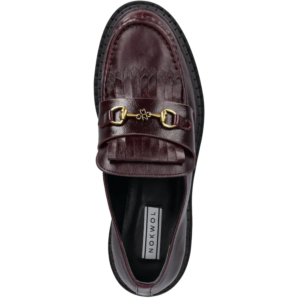 Лоферы с пряжкой и бахромой