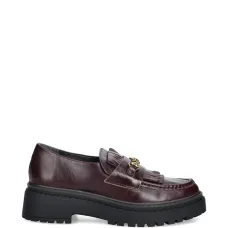 Лоферы с пряжкой и бахромой