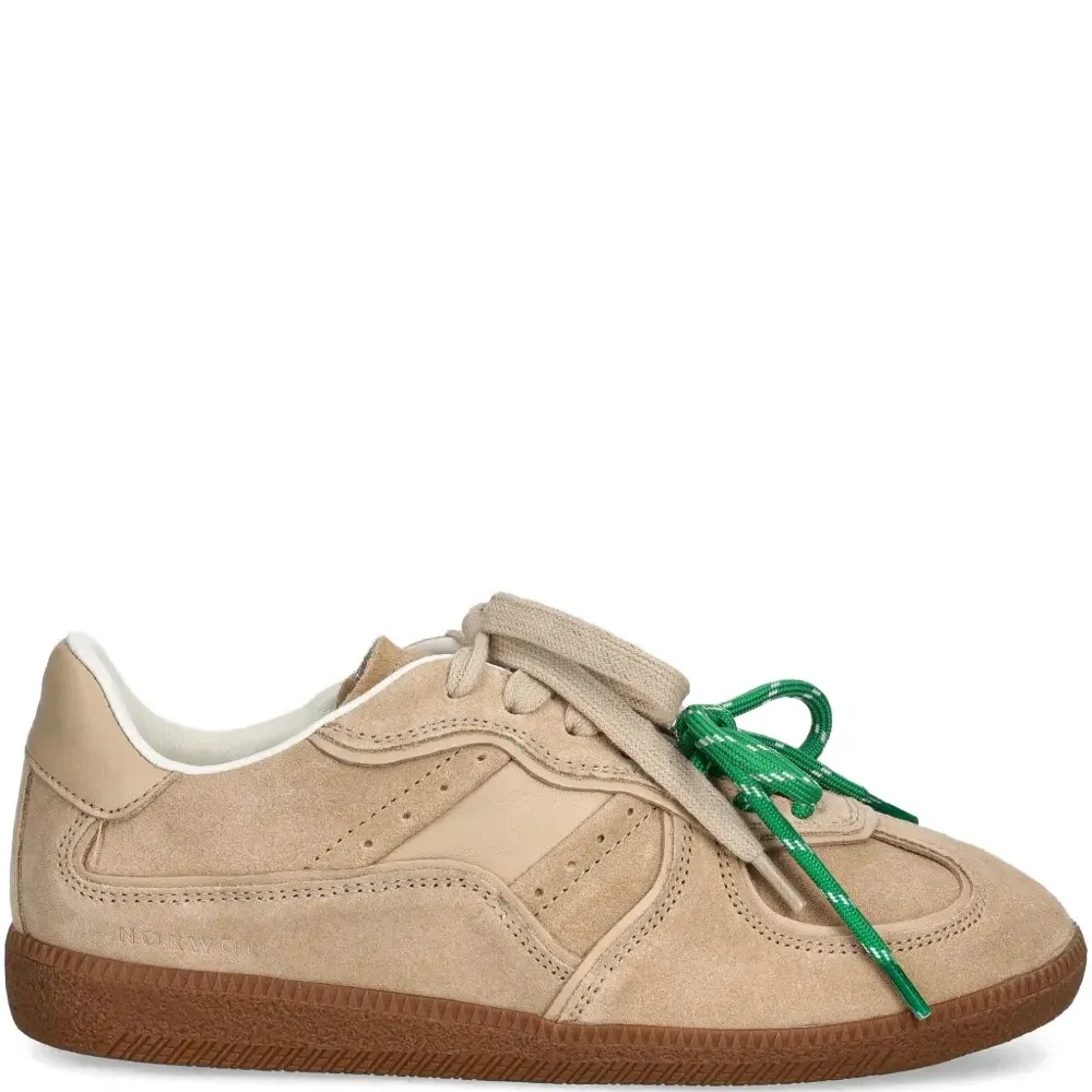 Кроссовки August из замши с панелями