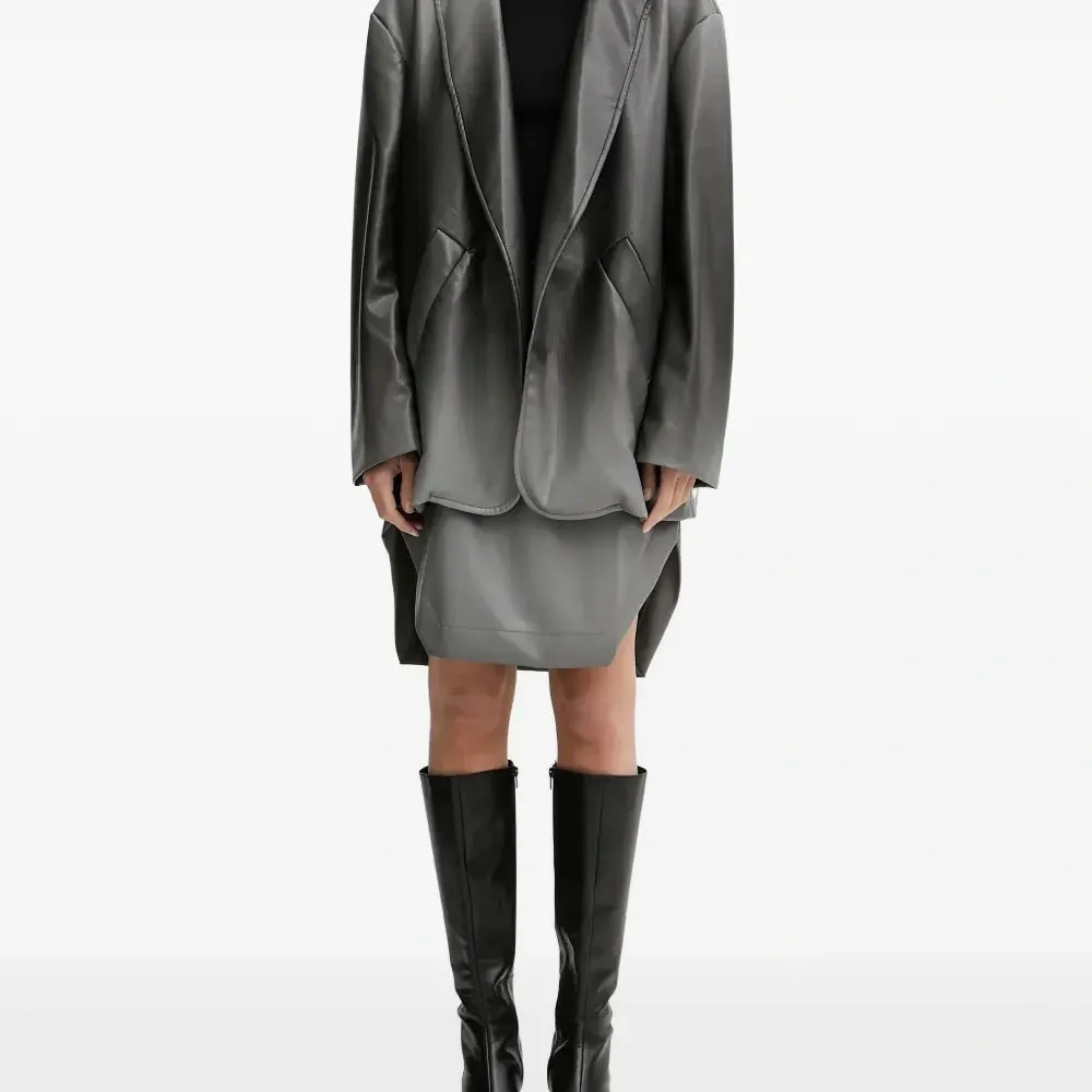 Заламанная асимметричная юбка омбре