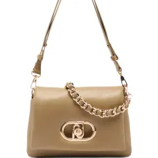 Сумка через плечо LaPuffy среднего размера с плетёной цепочкой и логотипом Сумка через плечо LaPuffy среднего размера с плетёной цепочкой и логотипом