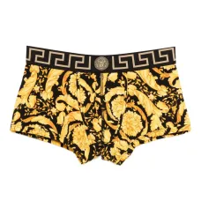 Трусы-боксеры с цветочным принтом на поясе