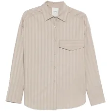 Рубашка с полосатым узором и карманом Рубашка с полосатым узором и карманом