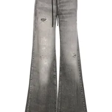 Джинсы D-Ainty с потертостями и эластичным поясом Джинсы D-Ainty с потертостями и эластичным поясом