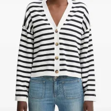 Кардиган в полоску на пуговицах