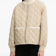 Стеганая утеплённая куртка на молнии