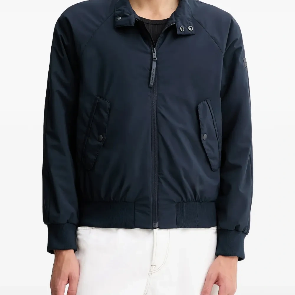 Куртка с воротником в рубчик