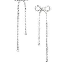 Серьги с кристаллическим бантом