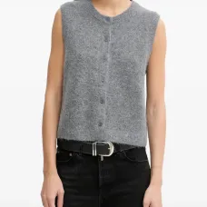 Жилет без рукавов на пуговицах