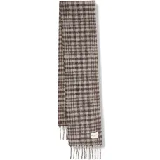 Шарф в клетку с бахромой