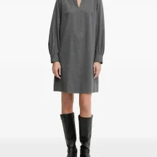 Мини-платье с V-образным вырезом