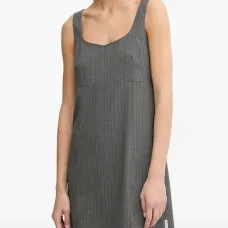 Мини-платье в полоску с вырезом "сердечко"