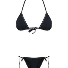 Глянцевое бикини с эффектом мятости и кристаллами Swarovski®