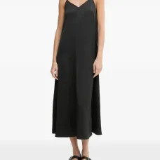 Платье миди с V-образным вырезом