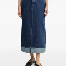 Джинсовая юбка миди