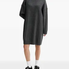 Мини-платье с воротником-стойкой