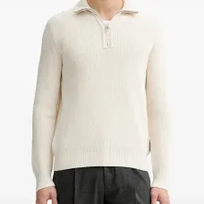 Вязаное изделие с воротником на молнии