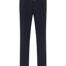 Фланелевые брюки с городским стилем и кулиской Фланелевые брюки с городским стилем и кулиской