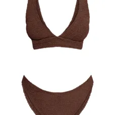 Металлический бикини с эффектом жатки