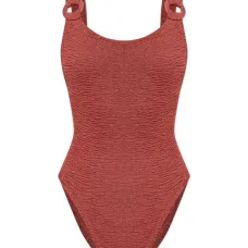 Слитный купальник Domino с эффектом смятой ткани