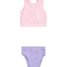 Дуо купальный костюм-бикини с эффектом жатки