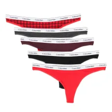 Трусы-стринги с логотипом на поясе (набор из пяти штук)