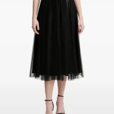 Миди-юбка с украшением из лент