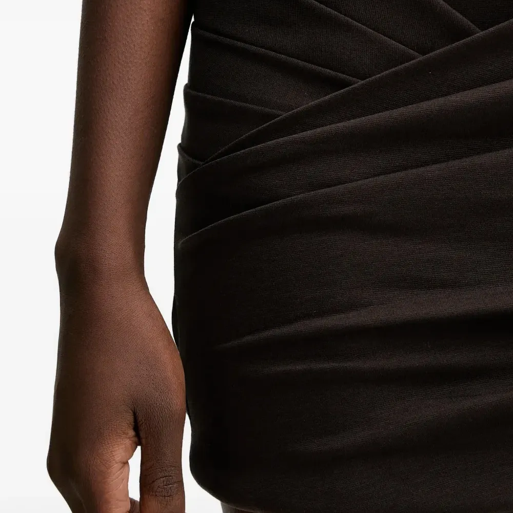 Платье Blanca на бретелях через шею с драпировкой