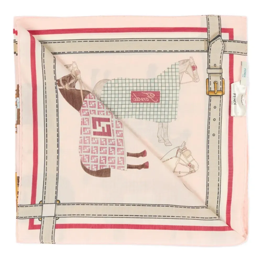 Шарф с принтом "лошади"