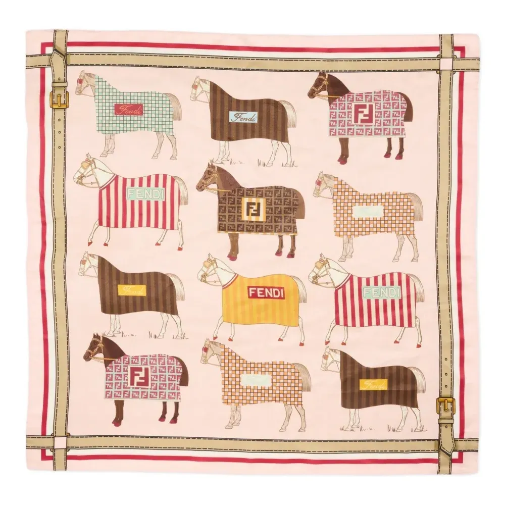 Шарф с принтом "лошади"