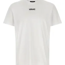 Футболка с вышитым логотипом и круглым вырезом