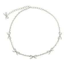 Ожерелье с кристаллическим бантом