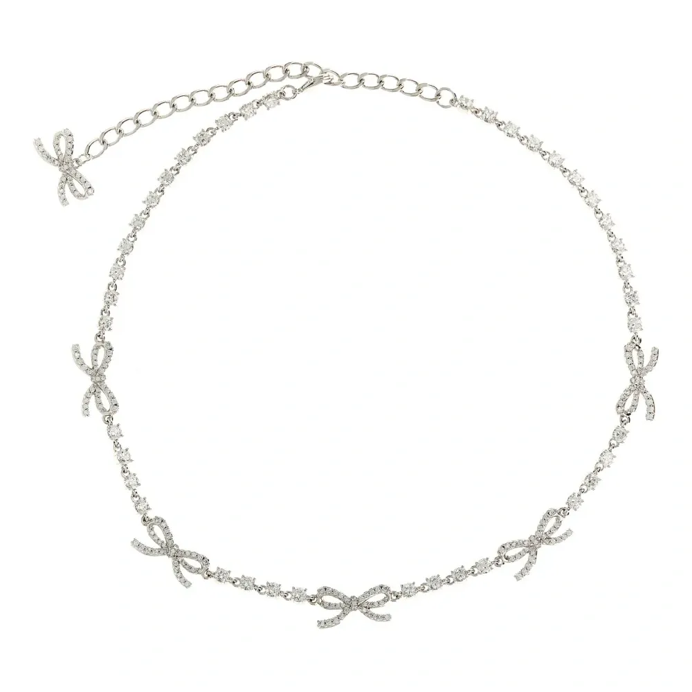 Ожерелье с кристаллическим бантом