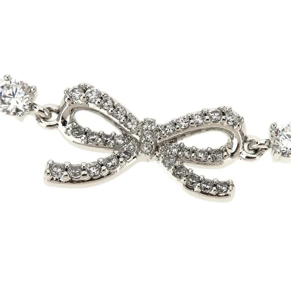 Ожерелье с кристаллическим бантом