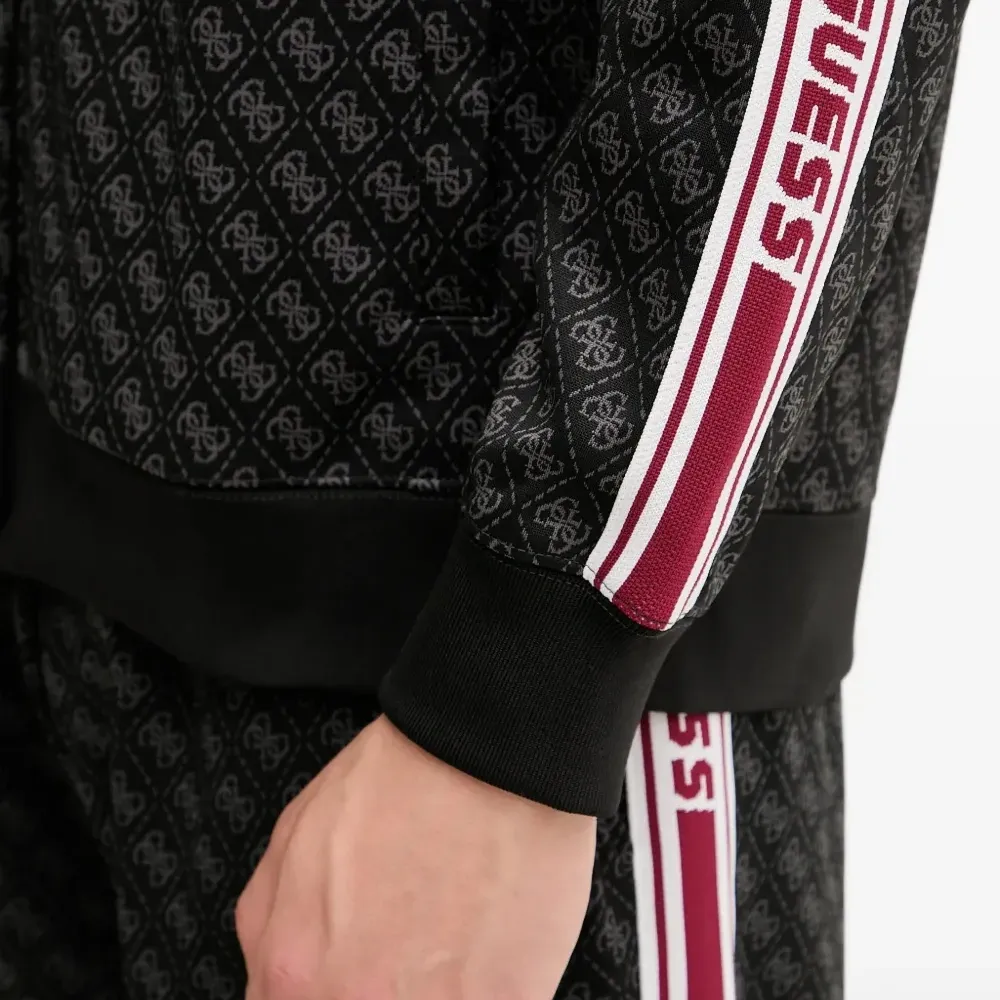 Толстовка с полосками и монограммным узором