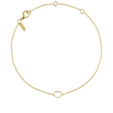 Браслет с подвеской в виде сердца