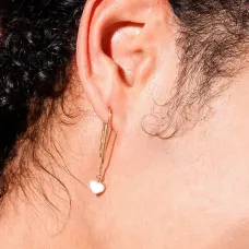 Серьги с подвесками в виде сердца