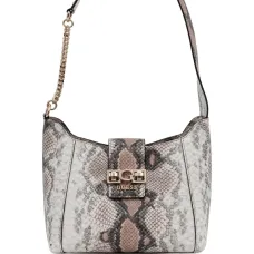 Сумка-тоут с цепочкой и эффектом змеиной кожи