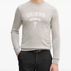 Свитер с круглым вырезом и логотипом