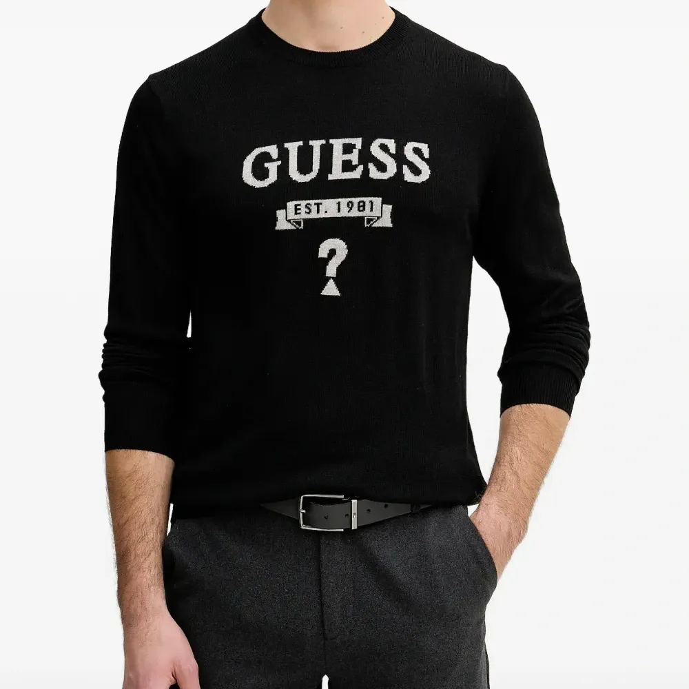 Джемпер с круглым вырезом и длинными рукавами