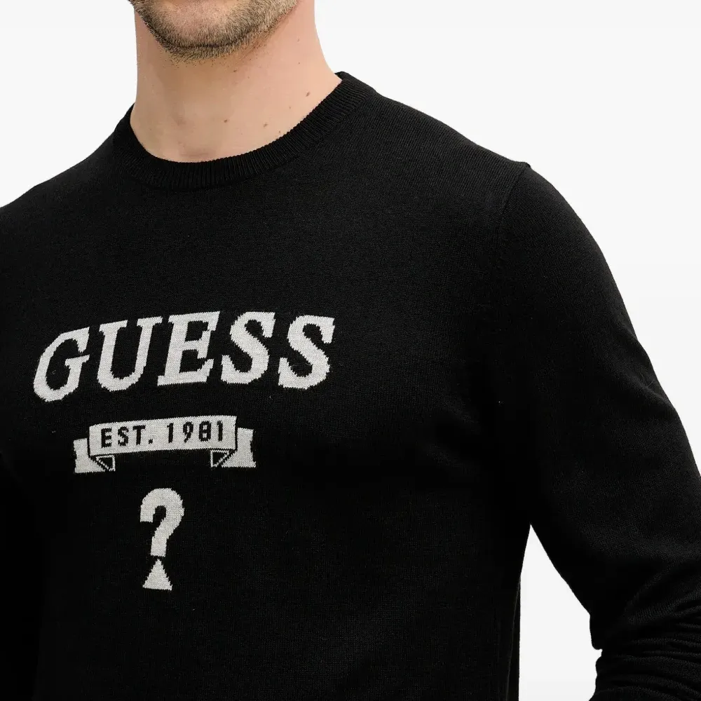 Джемпер с круглым вырезом и длинными рукавами