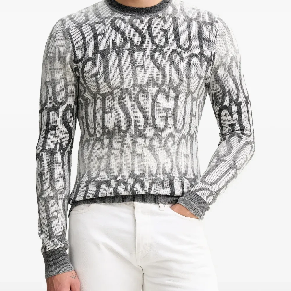 Свитер с круглым вырезом и логотипом