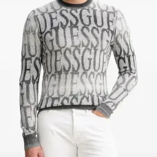 Свитер с круглым вырезом и логотипом