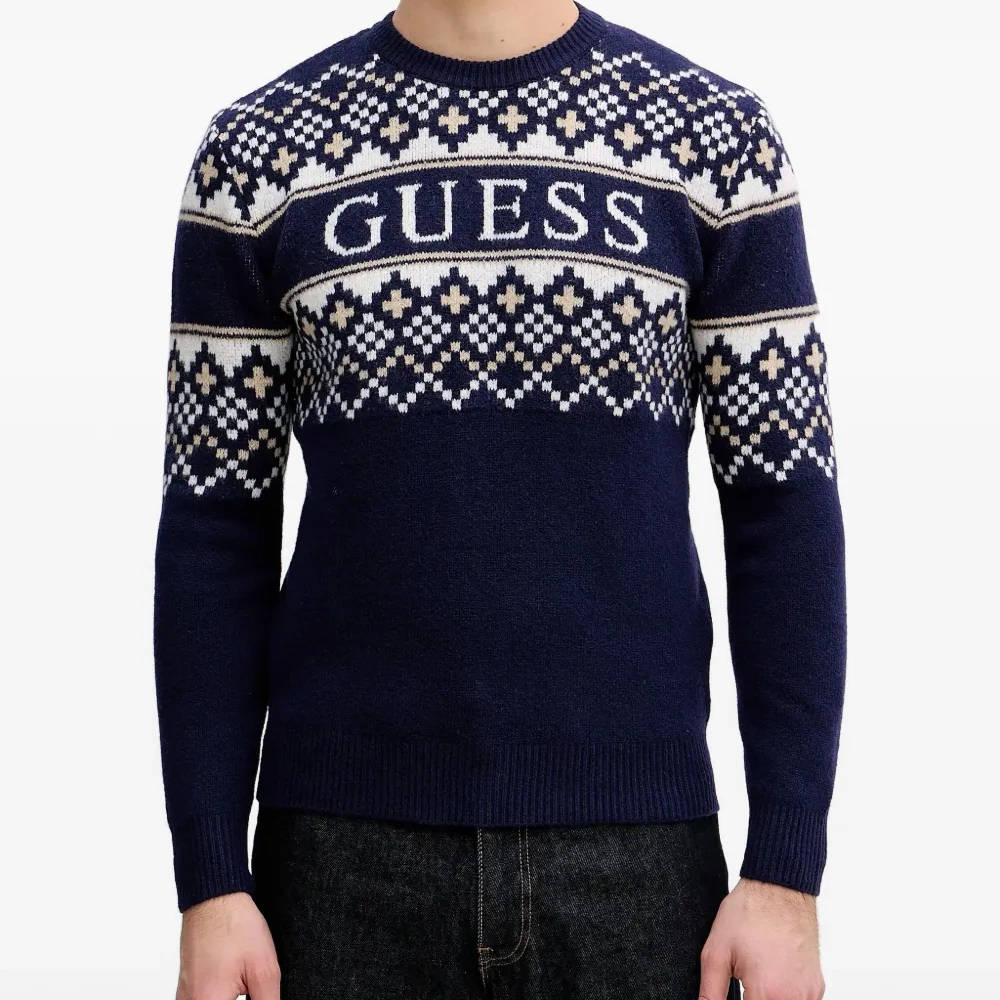 Джемпер с круглым вырезом в технике "фэр-айл"