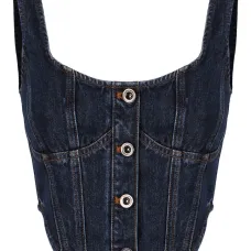 Корсетный топ с широкими бретелями