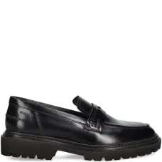 Лоферы с простроченным ремешком "пенни"